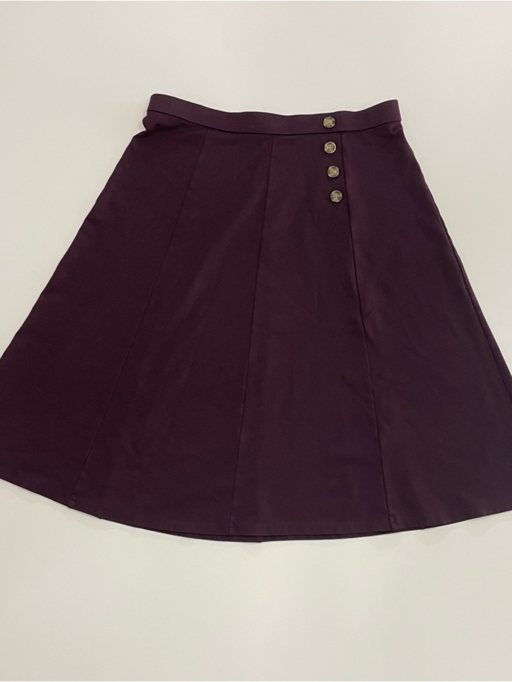 Christopher & Banks Classic Deep Plum A-Line Skirt, size L